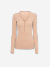 Chloé Mujer Barcelona Camiseta Henley Punto color Beige sku 711-003447 01 - Foto 1
