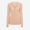 Chloé Mujer Barcelona Camiseta Henley Punto color Beige sku 711-003447 01 - Foto 1
