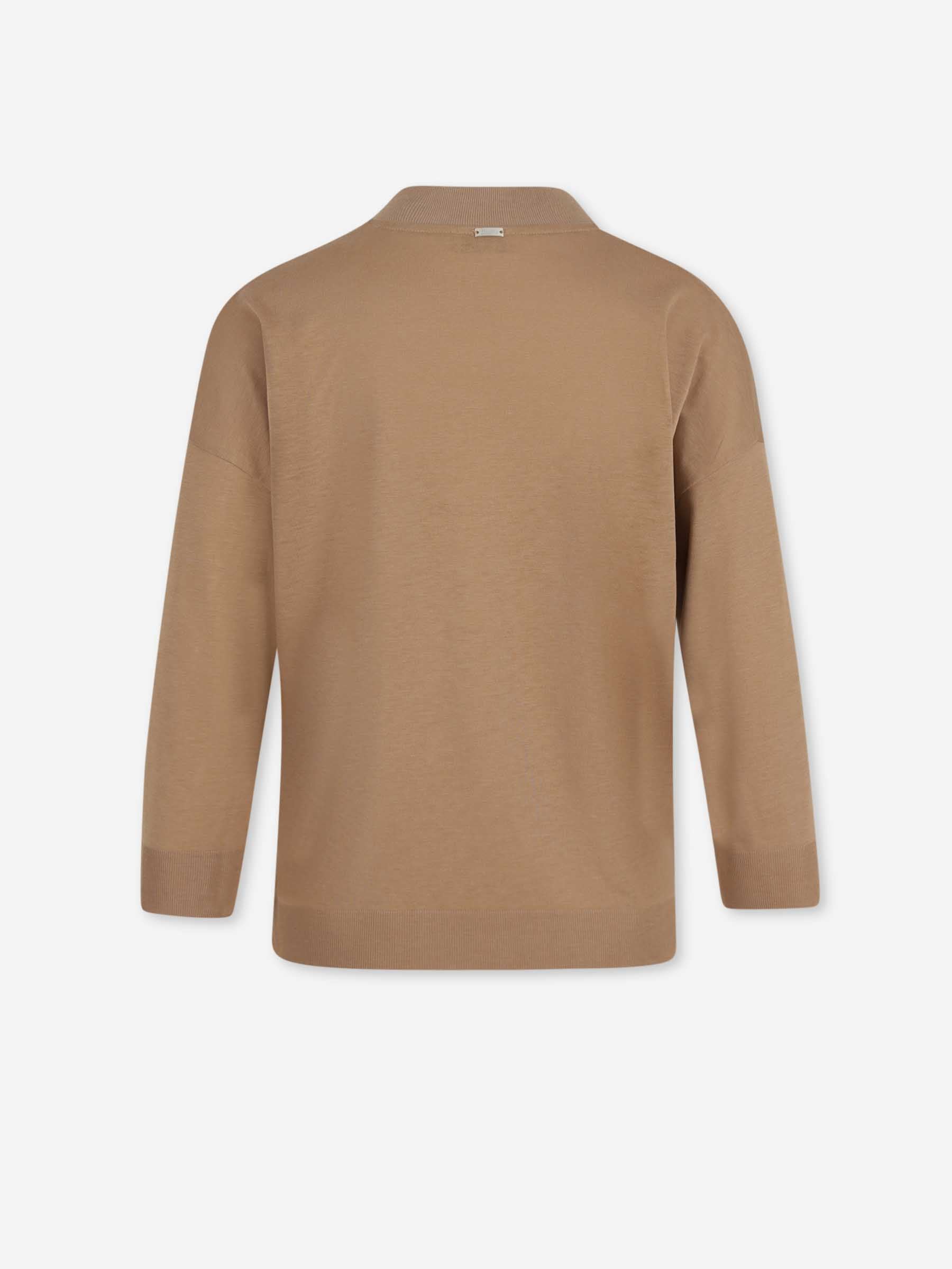 Herno Mujer Barcelona Jersey Cuello Pico color Camel sku 711-003450 01 - Foto 2