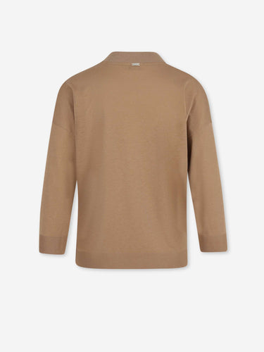 Herno Mujer Barcelona Jersey Cuello Pico color Camel sku 711-003450 01 - Foto 2