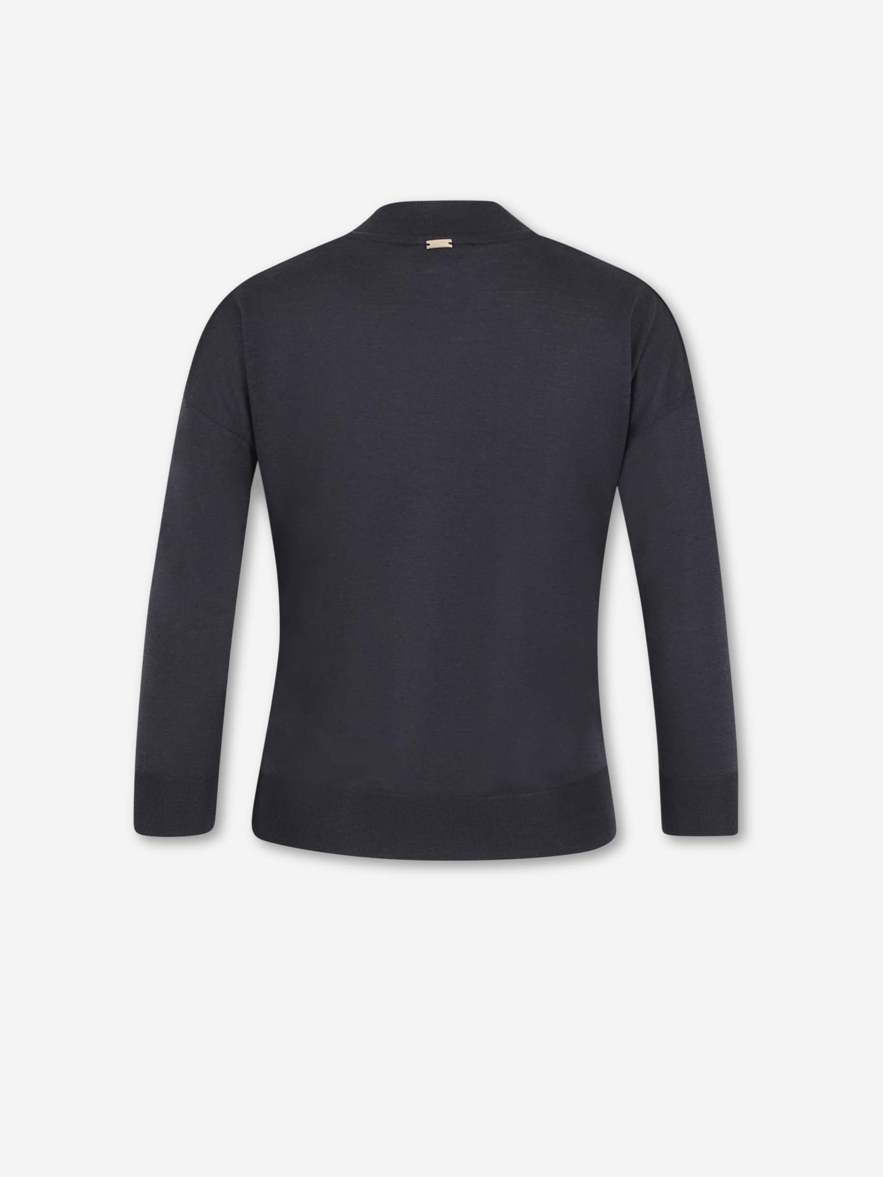 Herno Mujer Barcelona Jersey Cuello Pico color Azul Noche sku 711-003450 02 - Foto 2