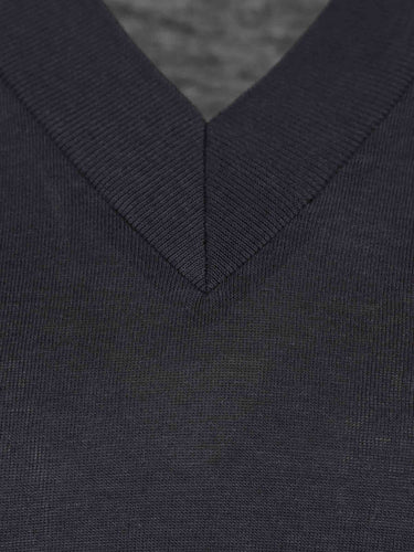 Herno Mujer Barcelona Jersey Cuello Pico color Azul Noche sku 711-003450 02 - Foto 3