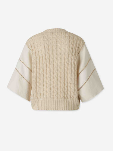 Max Mara Mujer Barcelona Jersey Ancho Lino color Blanco sku 711-003455 01 - Foto 2