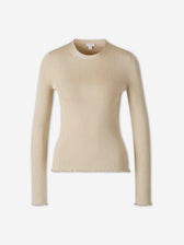 Alaïa Mujer Barcelona Top Punto Seda color Beige sku 711-003461 01 - Foto 1