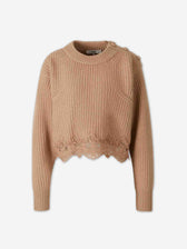 Chloé Mujer Barcelona Cárdigan Cropped Encaje color Camel sku 711-003464 01 - Foto 1