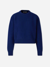 Jil Sander Mujer Barcelona Jersey Cropped Lana color Azul Cobalto sku 711-003467 01 - Foto 1