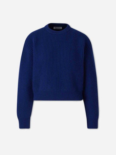 Jil Sander Mujer Barcelona Jersey Cropped Lana color Azul Cobalto sku 711-003467 01 - Foto 1