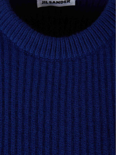 Jil Sander Mujer Barcelona Jersey Cropped Lana color Azul Cobalto sku 711-003467 01 - Foto 3