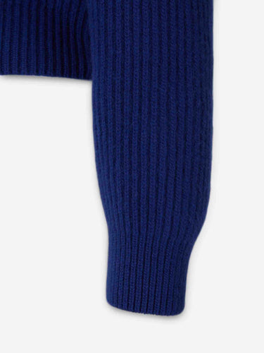 Jil Sander Mujer Barcelona Jersey Cropped Lana color Azul Cobalto sku 711-003467 01 - Foto 4