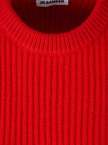 Jil Sander Mujer Barcelona Jersey Cropped Lana color Rojo sku 711-003467 02 - Foto 3