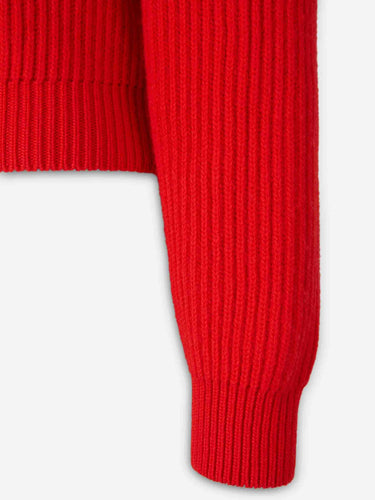 Jil Sander Mujer Barcelona Jersey Cropped Lana color Rojo sku 711-003467 02 - Foto 4