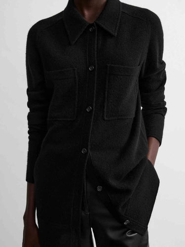 TOTEME Mujer Barcelona Camisa Punto Cashmere color Negro sku 711-003482 01 - Foto 4