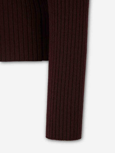 Courrèges Reedition Mujer Barcelona Jersey Canalé Logo color Burdeos sku 711-003495 01 - Foto 5