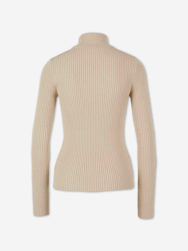 Courrèges Reedition Mujer Barcelona Jersey Canalé Logo color Camel sku 711-003495 03 - Foto 2
