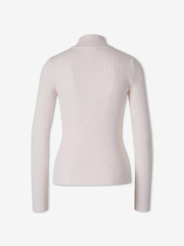 Courrèges Reedition Mujer Barcelona Jersey Canalé Logo color Rosa Palo sku 711-003495 04 - Foto 2