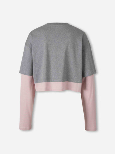 Miu Miu Mujer Barcelona Camiseta Capas Algodón color Gris sku 711-003502 01 - Foto 2