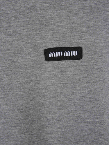 Miu Miu Mujer Barcelona Camiseta Capas Algodón color Gris sku 711-003502 01 - Foto 4