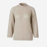 Peserico Mujer Barcelona Jersey Calados Lentejuelas color Beige sku 711-003509 02 - Foto 1