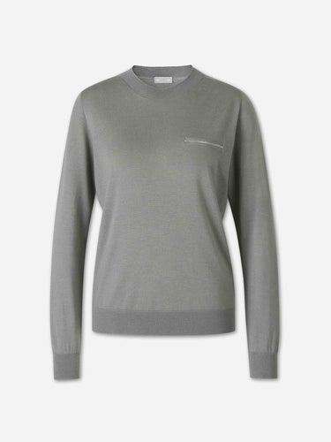 Peserico Mujer Barcelona Jersey Fino Cashmere Seda color Verde Manzana sku 711-003511 01 - Foto 1
