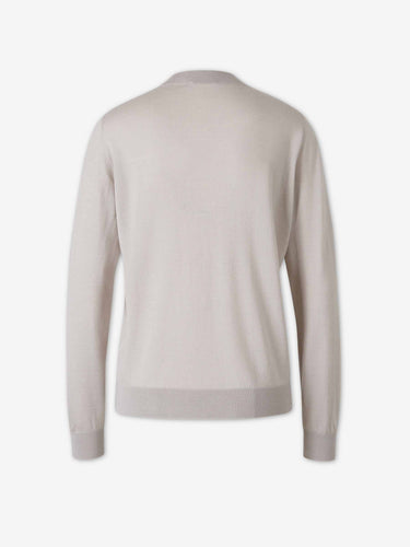 Peserico Mujer Barcelona Jersey Fino Cashmere Seda color Marfil sku 711-003511 02 - Foto 2