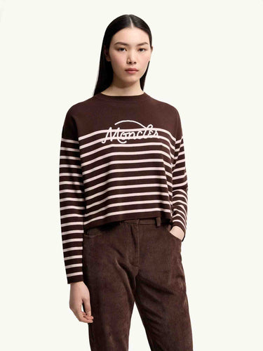 Moncler Mujer Barcelona Jersey Listado Logo color Marrón Oscuro sku 711-003516 01 - Foto 3