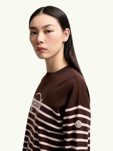 Moncler Mujer Barcelona Jersey Listado Logo color Marrón Oscuro sku 711-003516 01 - Foto 4