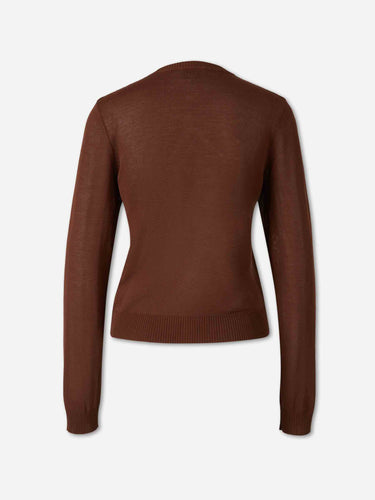 Ganni Mujer Barcelona Cárdigan Punto Rombos color Marrón sku 711-003518 01 - Foto 2