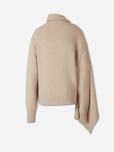 The Attico Mujer Barcelona Jersey Lana Efecto Capa color Beige sku 711-003530 01 - Foto 2