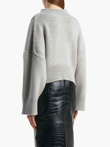 Khaite Mujer Barcelona Jersey Cashmere Phelps color Gris Claro sku 711-003539 01 - Foto 3