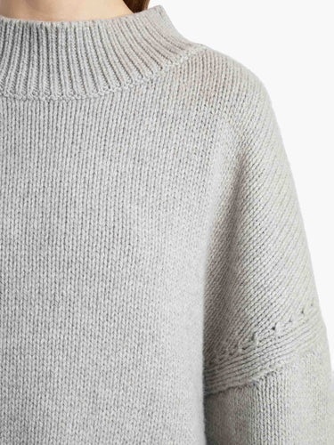 Khaite Mujer Barcelona Jersey Cashmere Phelps color Gris Claro sku 711-003539 01 - Foto 4