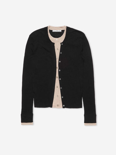 Acne Studios Mujer Barcelona Cárdigan Capas Seda color Negro sku 711-003540 01 - Foto 1