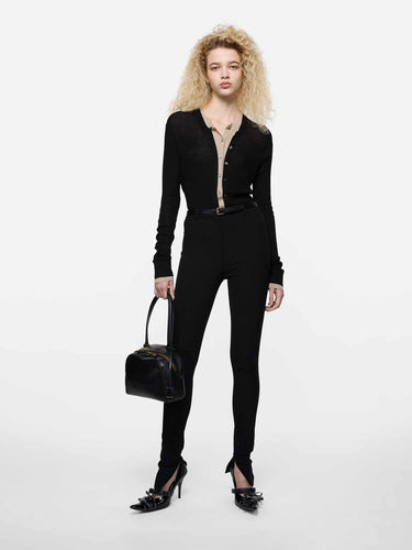 Acne Studios Mujer Barcelona Cárdigan Capas Seda color Negro sku 711-003540 01 - Foto 2