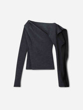 Alexander Wang Mujer Barcelona Top Asimétrico Manga Larga color Gris Oscuro sku 711-003566 01 - Foto 1