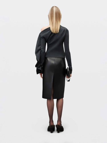 Alexander Wang Mujer Barcelona Top Asimétrico Manga Larga color Gris Oscuro sku 711-003566 01 - Foto 3