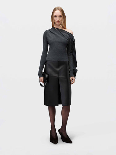Alexander Wang Mujer Barcelona Top Asimétrico Manga Larga color Gris Oscuro sku 711-003566 01 - Foto 5