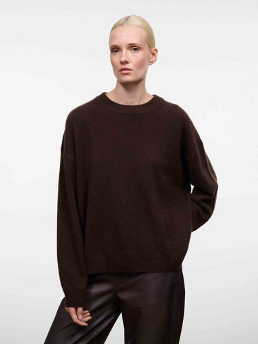 Staud Mujer Barcelona Jersey Cuello Redondo Cashmere color Marrón Oscuro sku 711-003567 01 - Foto 2