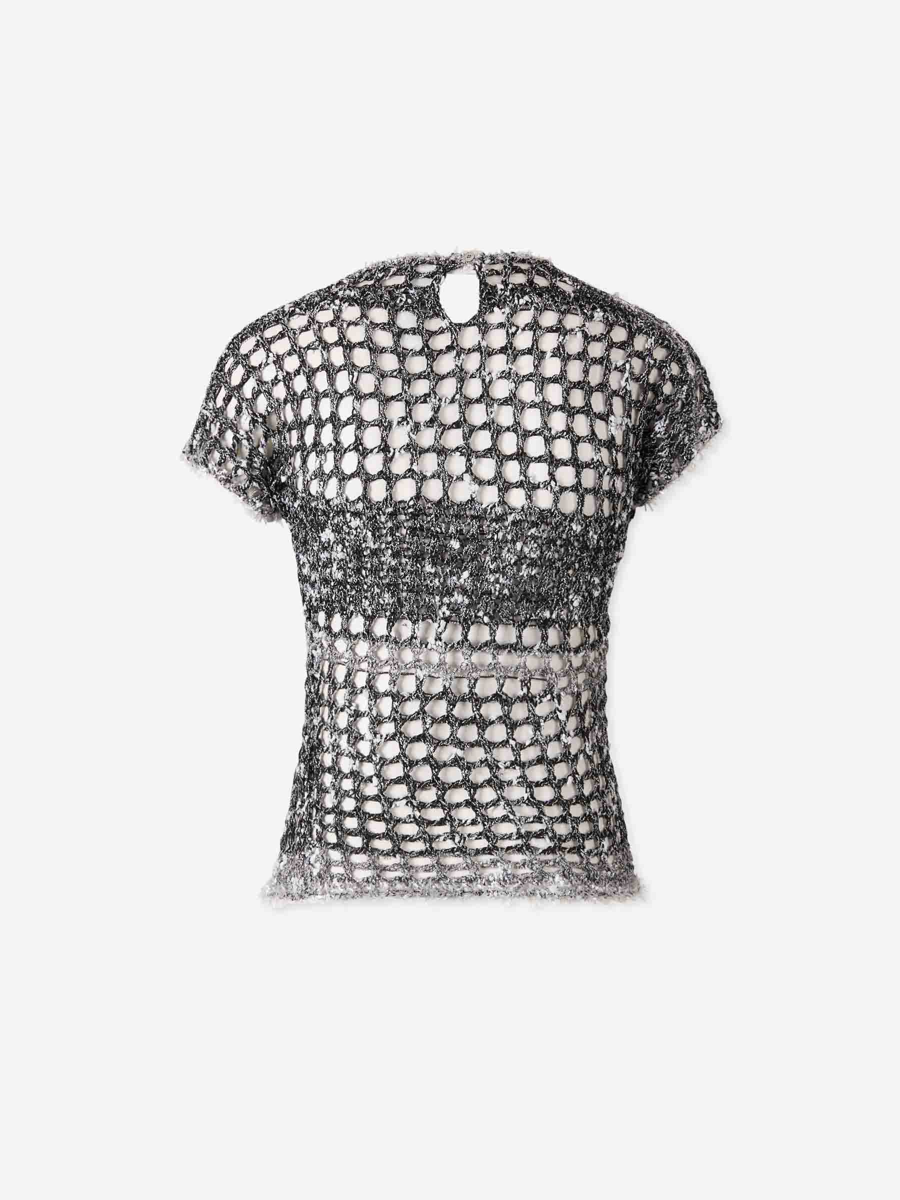 Acne Studios Mujer Barcelona Jersey Crochet color Blanco y Negro sku 712-000564 01 - Foto 2