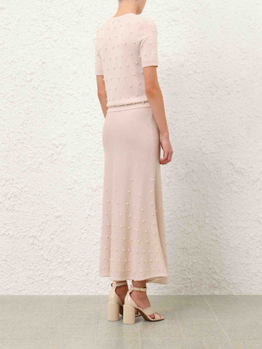 Zimmermann Mujer Barcelona Jersey Punto Perlas color Beige sku 712-000574 01 - Foto 3