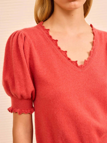 Ulla Johnson Mujer Barcelona Top Punto Polline color Coral sku 712-000577 01 - Foto 3