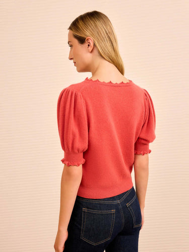 Ulla Johnson Mujer Barcelona Top Punto Polline color Coral sku 712-000577 01 - Foto 4