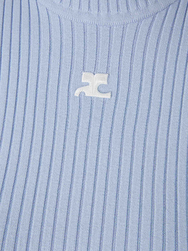 Courrèges Mujer Barcelona Jersey Cuello Alto color Azul Celeste sku 712-000579 03 - Foto 3
