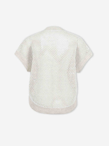 Peserico Mujer Barcelona Jersey Punto Lino color Crema sku 712-000580 01 - Foto 2