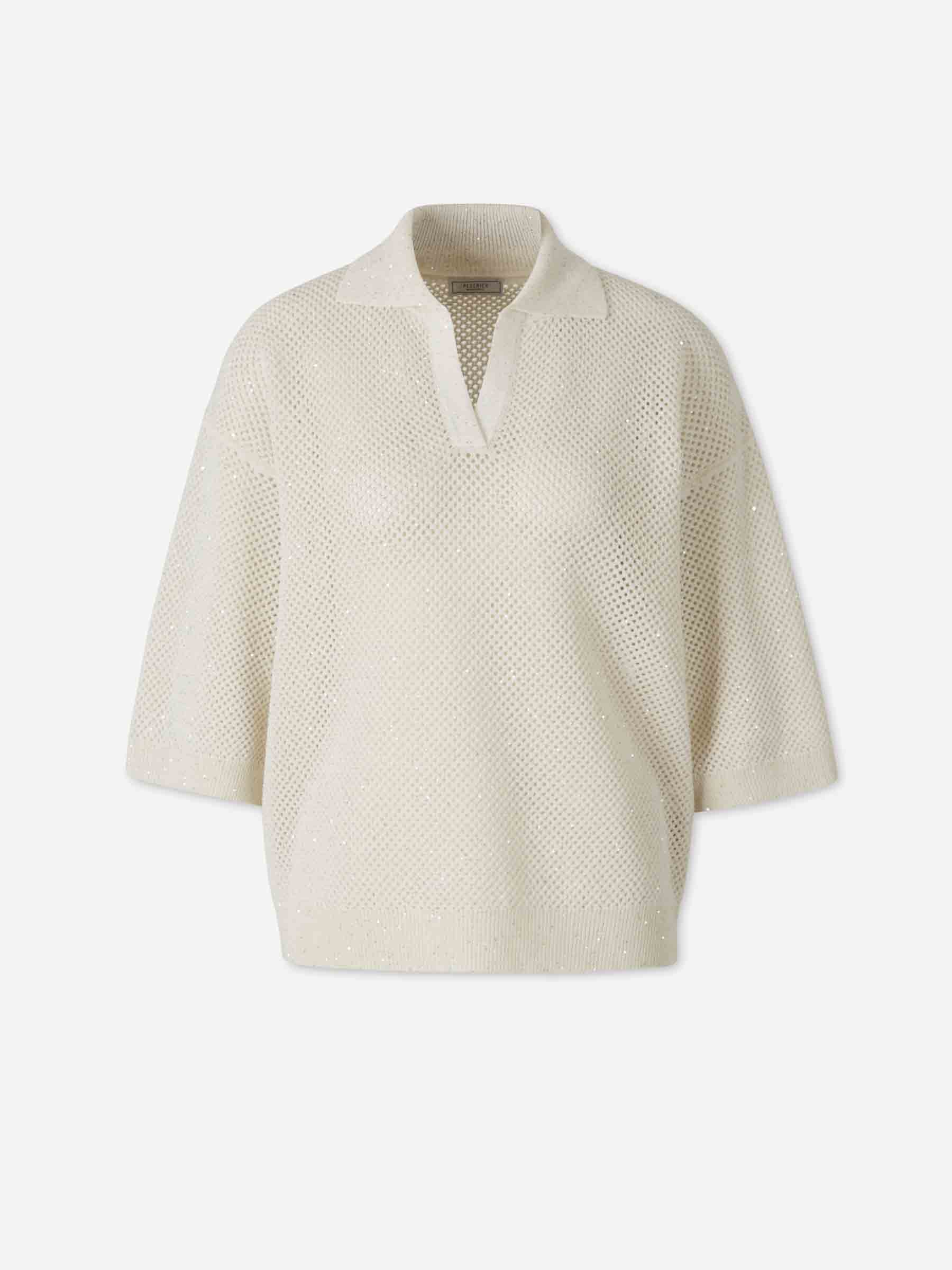 Peserico Mujer Barcelona Polo Punto Algodón color Crema sku 712-000581 01 - Foto 1