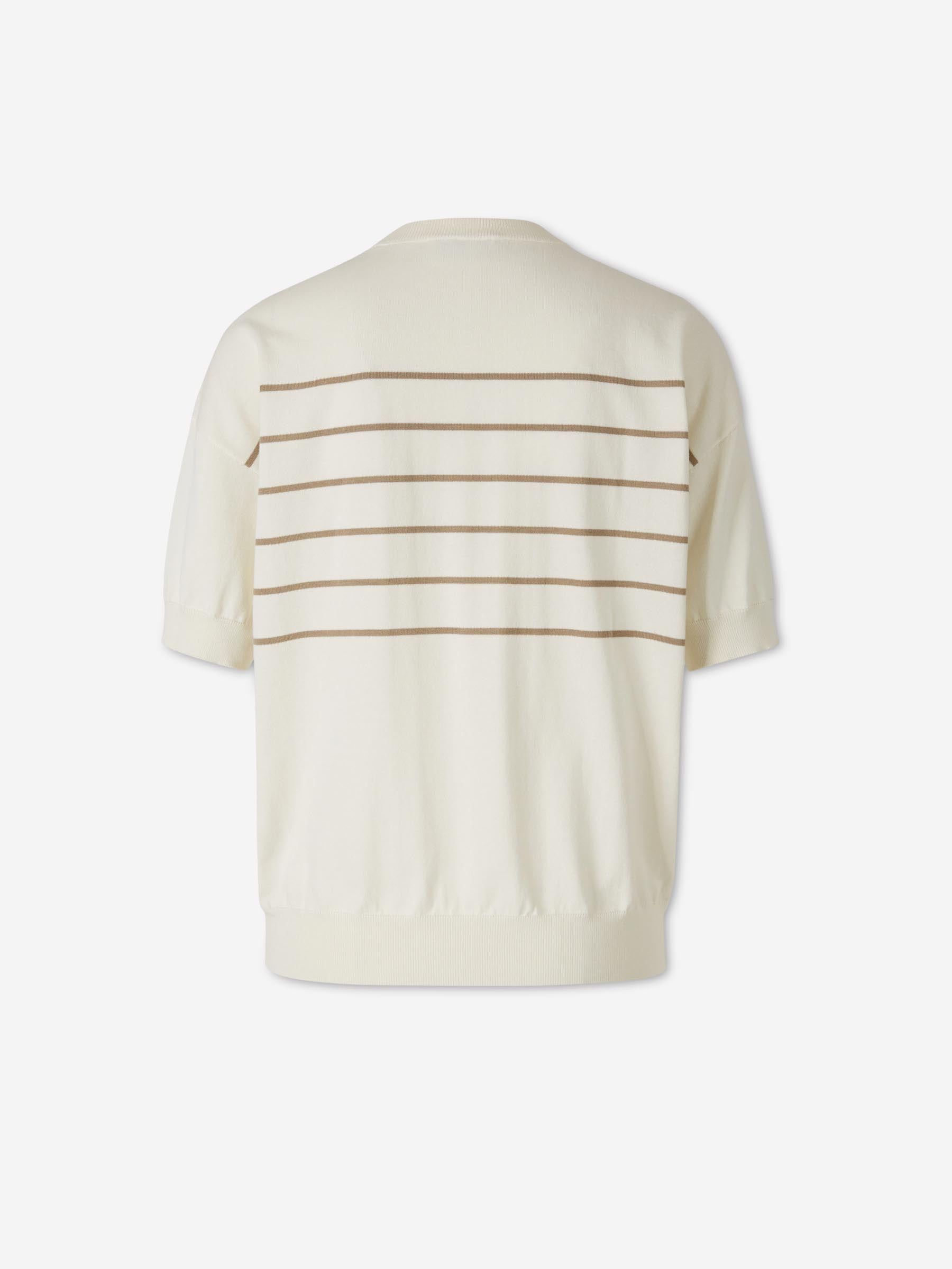 Gestreiftes Strick-T-Shirt
