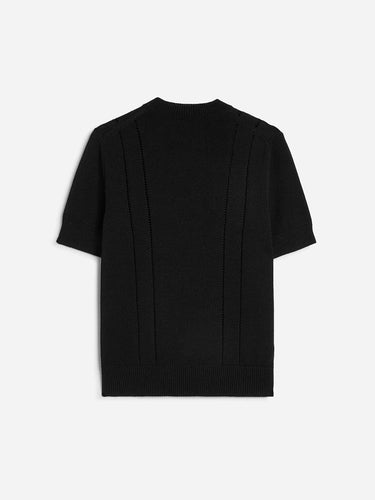 Jil Sander Mujer Barcelona Camiseta Algodón Pointelle color Negro sku 712-000583 01 - Foto 3