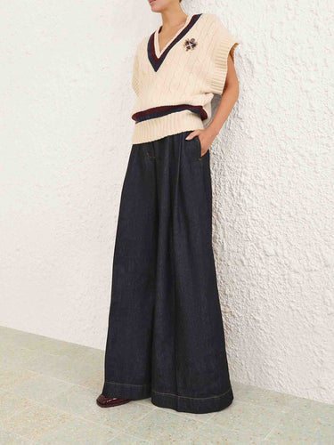 Zimmermann Mujer Barcelona Chaleco Punto Trenzado Valiant color Crema sku 712-000598 01 - Foto 2