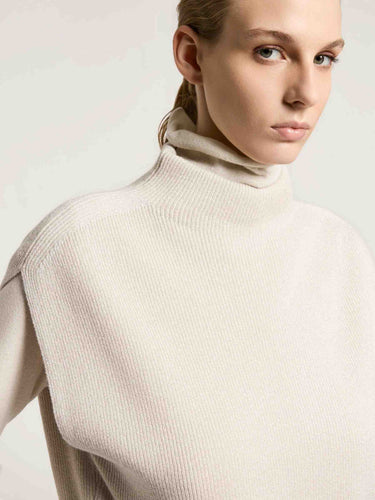 Peserico Mujer Barcelona Jersey Cuello Alto color Beige sku 712-000600 01 - Foto 3