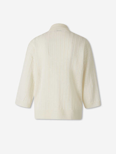Peserico Mujer Barcelona Camisa Punto Canalé color Beige sku 712-000606 01 - Foto 2