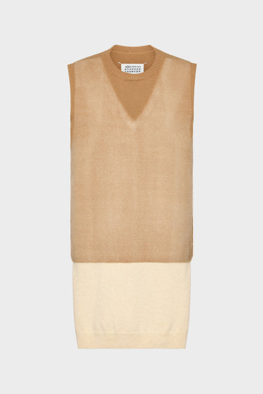 Maison Margiela Mujer Barcelona Chaleco Doble Capa color Camel sku 712-000613 01 - Foto 1