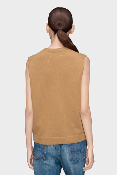 Maison Margiela Mujer Barcelona Chaleco Doble Capa color Camel sku 712-000613 01 - Foto 3